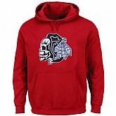 Chicago Blackhawks Black Skull Head Red  Pullover Hoodie WEM,baseball caps,new era cap wholesale,wholesale hats